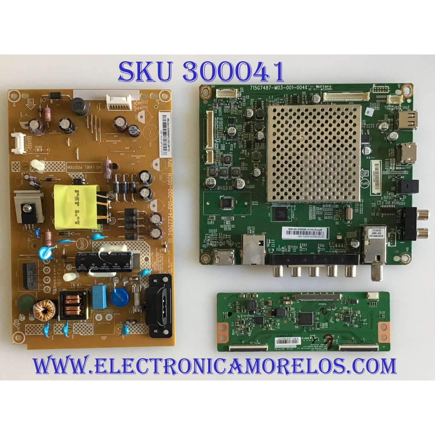 KIT DE TARJETAS PARA TV VIZIO / MAIN XGCB02K012 715G7487-M03-001-004K / FUENTE PLTVGL451GXTA 715G7734-P01-000-002H / T-CON 6871L-3210F 6870C-0438A / PANEL TPT315B5-EUJFFE REV:S1G / MODELO D32X-D1 LTT7UKBS